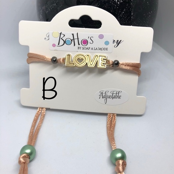 Set of 3 Satin Cord Adjustable Bracelets - Picture 3 of 4